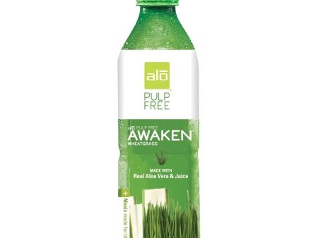 Alo Pulp Free Awaken Aloe Vera Juice Drink - Wheatgrass - Case Of 12 - 16.9 Fl Oz. Sale