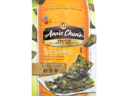 Annie Chun s Seaweed Snacks Roasted Sesame - Case Of 12 - 0.35 Oz. on Sale