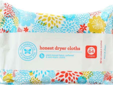 The Honest Company Honest Dryer Cloths - Free And Clear - 32 Count Supply