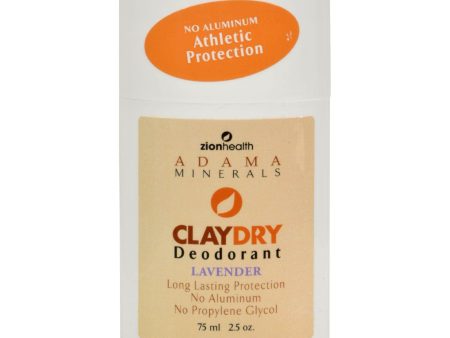 Zion Health Adama Minerals Clay Deodorant Lavender - 2.5 Oz on Sale