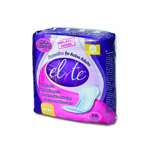 Elyte Light Cotton Incontinence Pads - Extra - 5 In X 13 In - 20 Pack Cheap