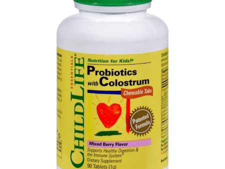 Childlife Probiotics Plus Colostrum Mixed Berry - 90 Chewable Tablets Sale