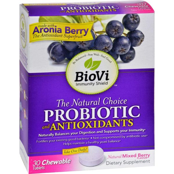 Biovi Probiotic - Antioxidant Blend - 30 Chewable Tablets Fashion