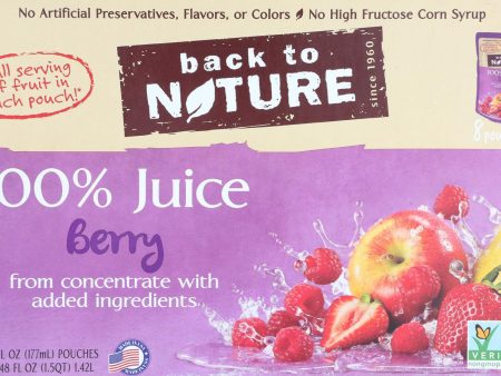 Back To Nature Juice - Berry - Case Of 5 - 6 Fl Oz. For Discount