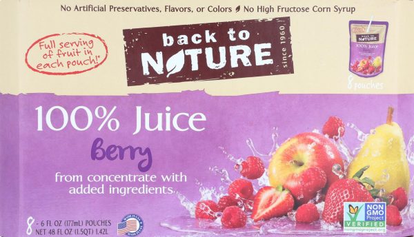 Back To Nature Juice - Berry - Case Of 5 - 6 Fl Oz. For Discount