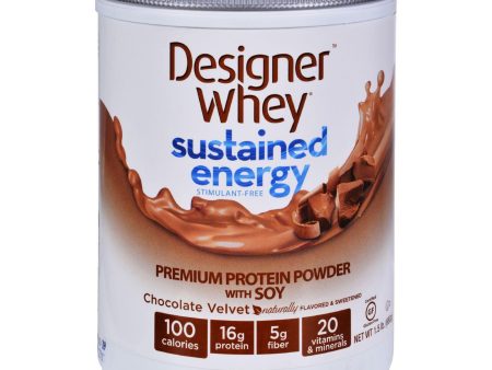 Designer Whey Protein Powder - Sustained Energy - Chocolate Velvet - 1.5 Lb Fashion