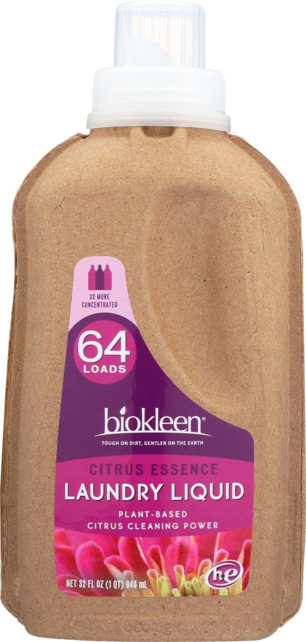 Biokleen Laundry Liquid - Citrus Essence - 32 Oz - Case Of 6 Sale