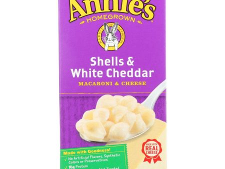 Annies Homegrown Macaroni And Cheese - Shells And White Cheddar - 6 Oz - Case Of 12 For Cheap