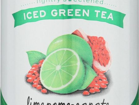 Steaz Lightly Sweetened Green Tea - Lime Pomegranate - Case Of 12 - 16 Fl Oz. For Discount