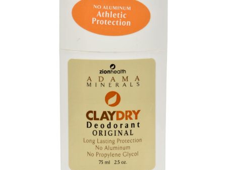 Zion Health Adama Minerals Clay Dry Deodorant Original - 2.5 Oz Hot on Sale