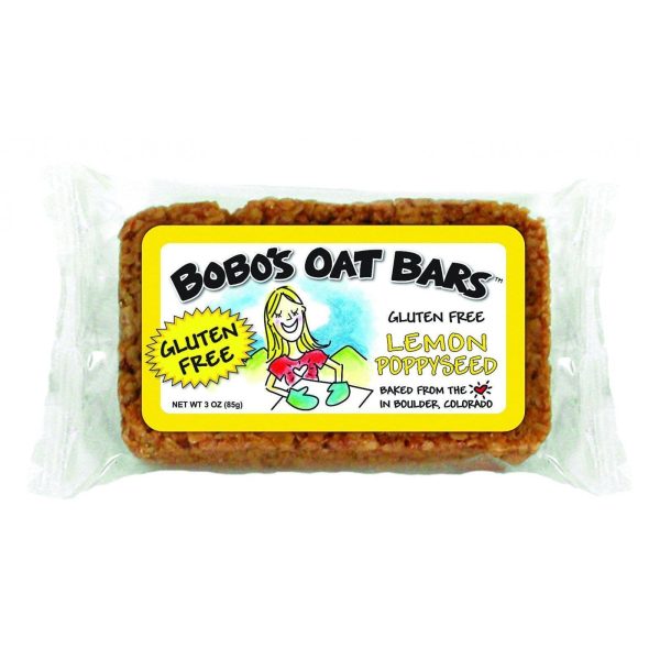 Bobo s Oat Bars - All Natural - Gluten Free - Lemon Poppyseed - 3 Oz Bars - Case Of 12 For Discount