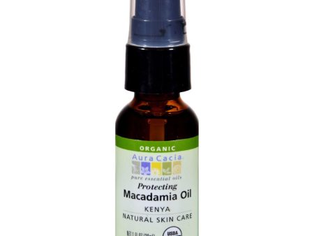 Aura Cacia Macadamia Skin Care Oil Certified Organic - 1 Fl Oz For Sale