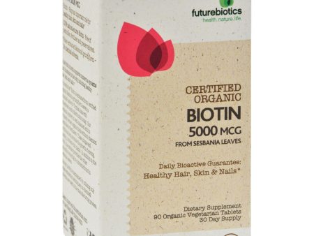 Futurebiotics Biotin - Certified Organic - 5000 Mcg - 60 Vegetarian Capsules For Discount