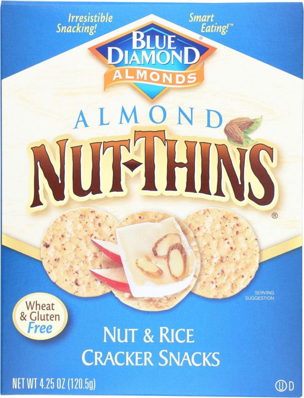 Blue Diamond Nut Thins - Almond - Case Of 12 - 4.25 Oz. For Discount