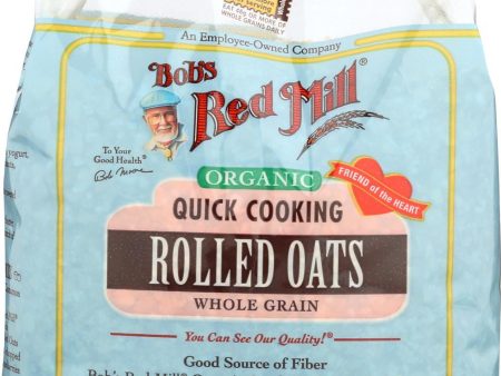 Bob s Red Mill Organic Quick Cooking Rolled Oats - 32 Oz - Case Of 4 Online now